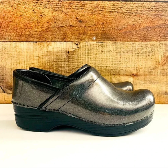 Dansko Iridescent Metallic Sparkle Glitter Clogs - Picture 4 of 9